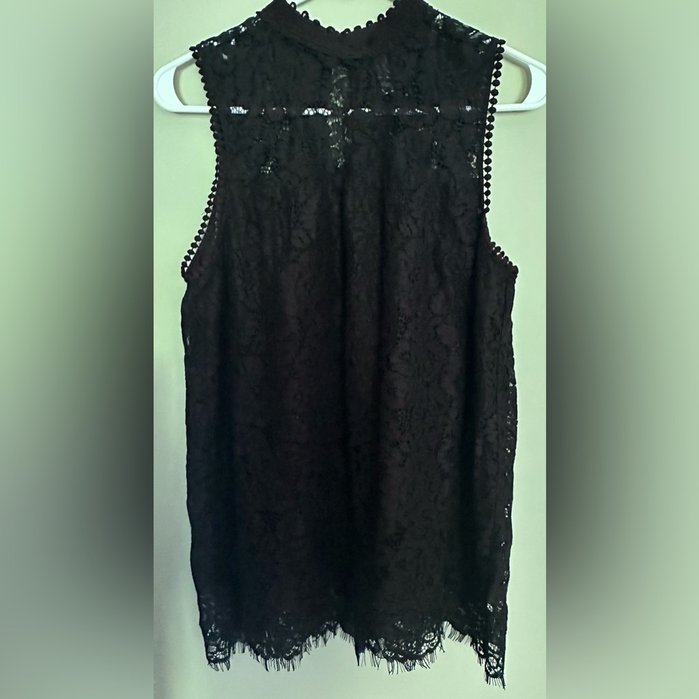 XHILARATION Size SMALL BLACK Lace Sleeveless Top